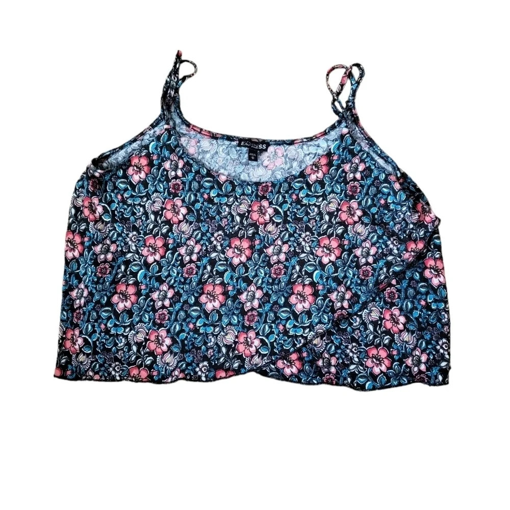 💕Express floral crop top